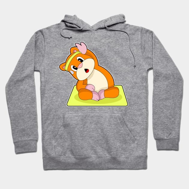 Hamster Yoga Fitness Sports Hoodie by Markus Schnabel